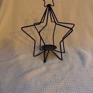 Black Star-Shaped Metal Candle Holder